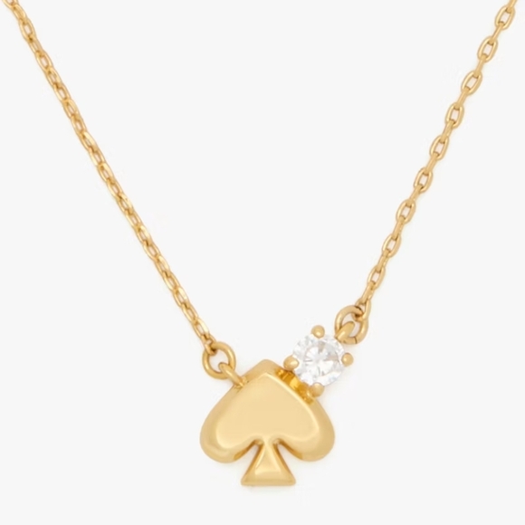 Kate Spade Gold Spade Necklace with Sparkling Accent - Picture 1 of 4